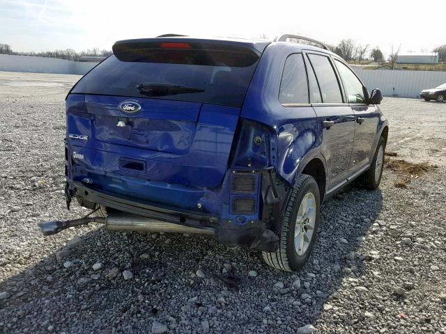 2FMDK3GC7DBE24479 - 2013 FORD EDGE SE BLUE photo 4