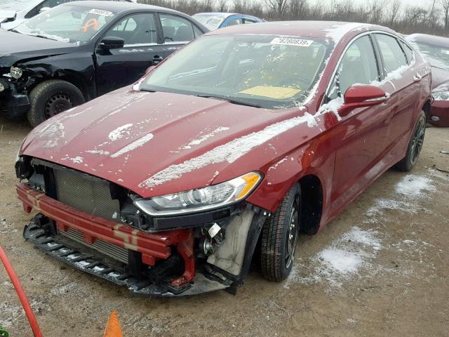 3FA6P0T96GR156690 - 2016 FORD FUSION SE 勃艮第红 照片 2