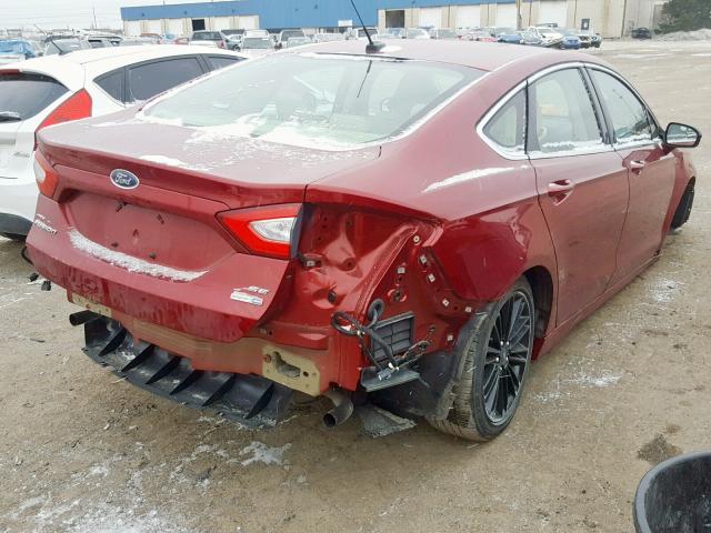 3FA6P0T96GR156690 - 2016 FORD FUSION SE 勃艮第红 照片 4