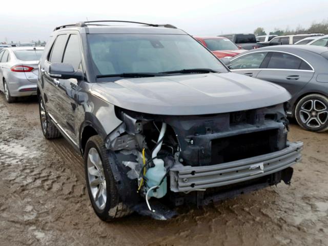 1FM5K8F87EGB89526 - 2014 FORD EXPLORER L GRAY photo 1