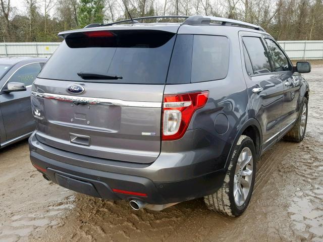 1FM5K8F87EGB89526 - 2014 FORD EXPLORER L GRAY photo 4