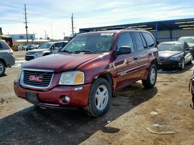 1GKDT13S642410649 - 2004 GMC ENVOY RED photo 2