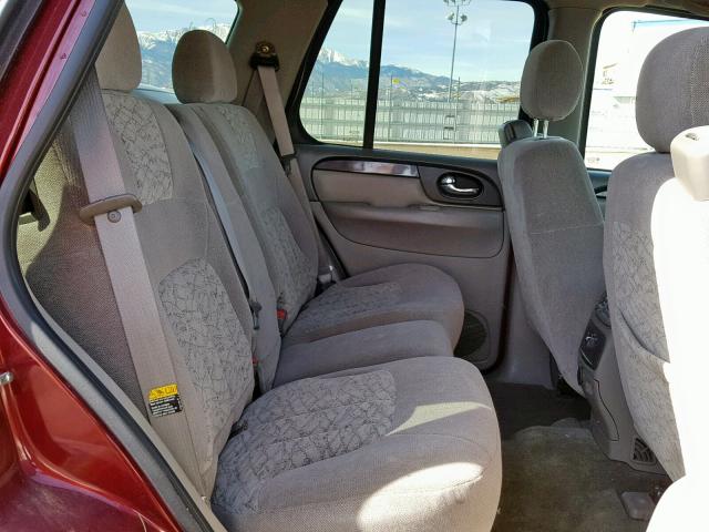 1GKDT13S642410649 - 2004 GMC ENVOY RED photo 6