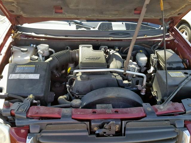 1GKDT13S642410649 - 2004 GMC ENVOY RED photo 7