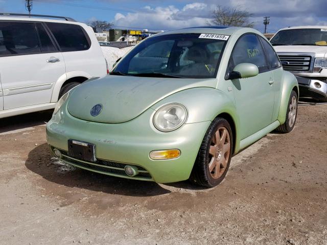 3VWDD21C71M420330 - 2001 VOLKSWAGEN NEW BEETLE 绿色 照片 2