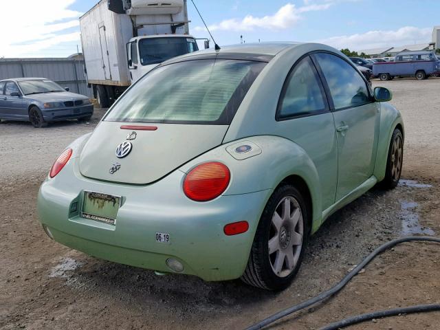 3VWDD21C71M420330 - 2001 VOLKSWAGEN NEW BEETLE 绿色 照片 4