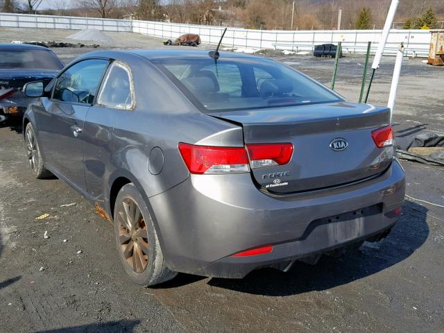 KNAFW6A38B5352783 - 2011 KIA FORTE SX GRAY photo 3