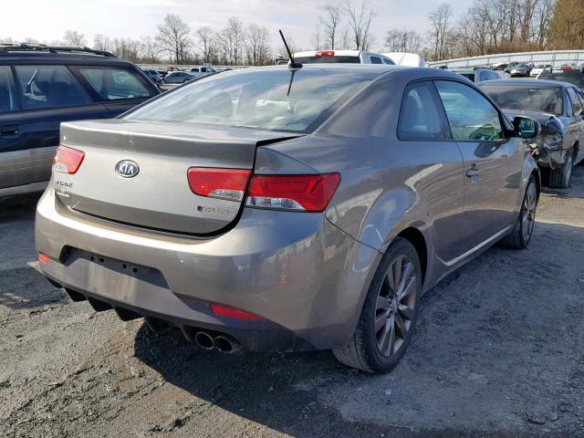 KNAFW6A38B5352783 - 2011 KIA FORTE SX GRAY photo 4