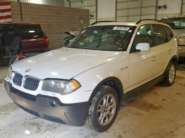 WBXPA73464WB23278 - 2004 BMW X3 2.5I WHITE photo 2