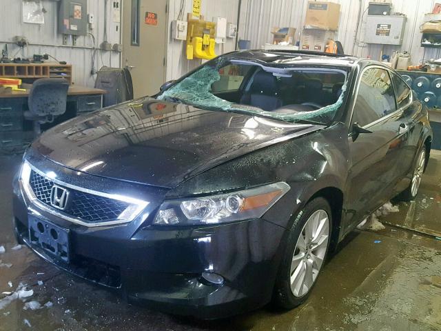 1HGCS22848A005263 - 2008 HONDA ACCORD EXL BLACK photo 2