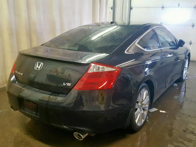 1HGCS22848A005263 - 2008 HONDA ACCORD EXL BLACK photo 4