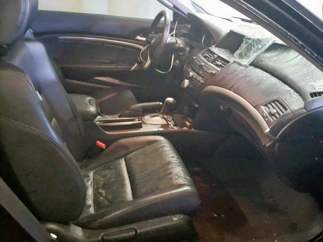 1HGCS22848A005263 - 2008 HONDA ACCORD EXL BLACK photo 5