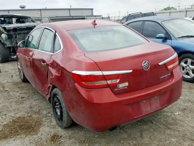 1G4PP5SK4D4228812 - 2013 BUICK VERANO RED photo 3
