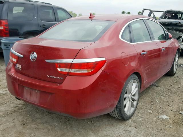 1G4PP5SK4D4228812 - 2013 BUICK VERANO RED photo 4