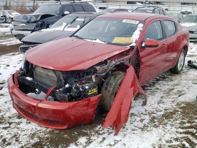 1B3CC1FB6AN230392 - 2010 DODGE AVENGER EX RED photo 2