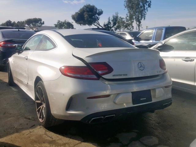 WDDWJ8GB5HF453901 - 2017 MERCEDES-BENZ C 63 AMG WHITE photo 3