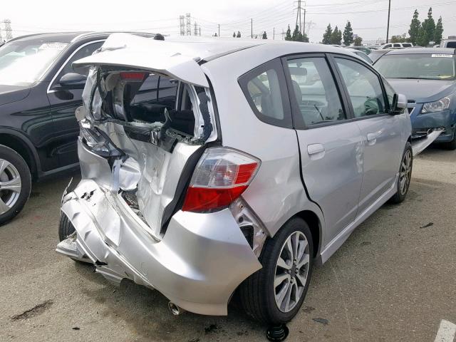 JHMGE8H59DC070338 - 2013 HONDA FIT SPORT SILVER photo 4