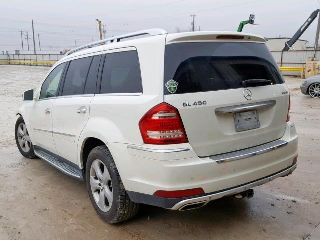 4JGBF7BE9CA761578 - 2012 MERCEDES-BENZ GLS 450 4M WHITE photo 3