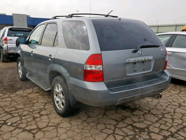 2HNYD18802H513684 - 2002 ACURA MDX TOURIN GRAY photo 3