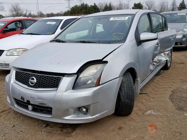 3N1AB6APXBL633305 - 2011 NISSAN SENTRA 2.0 SILVER photo 2