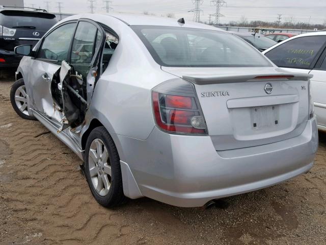 3N1AB6APXBL633305 - 2011 NISSAN SENTRA 2.0 SILVER photo 3