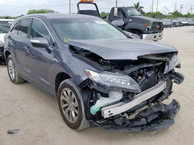 5J8TB4H55HL017614 - 2017 ACURA RDX TECHNO GRAY photo 1