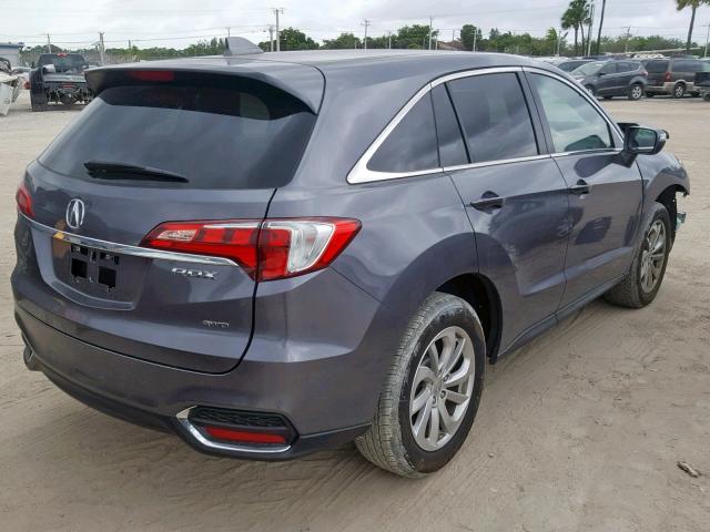 5J8TB4H55HL017614 - 2017 ACURA RDX TECHNO GRAY photo 4