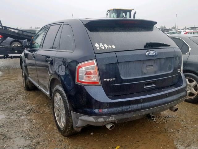 2FMDK48C28BA24999 - 2008 FORD EDGE SEL BLACK photo 3