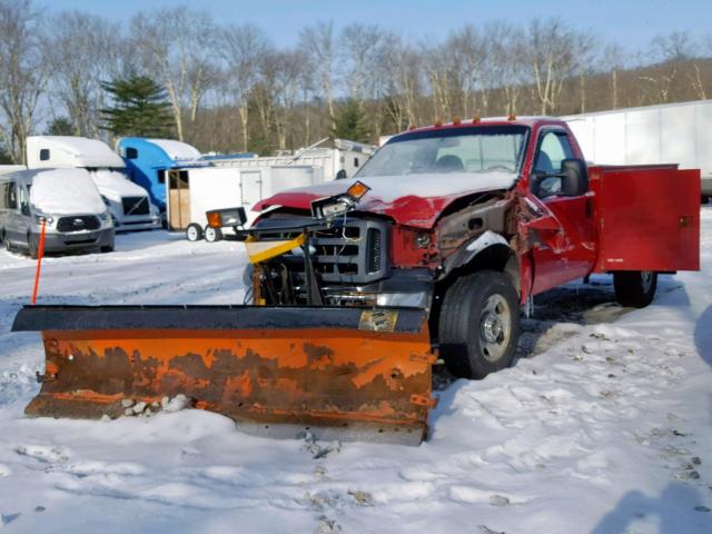 1FDWF35P86EB27716 - 2006 FORD F350 SRW S RED photo 2