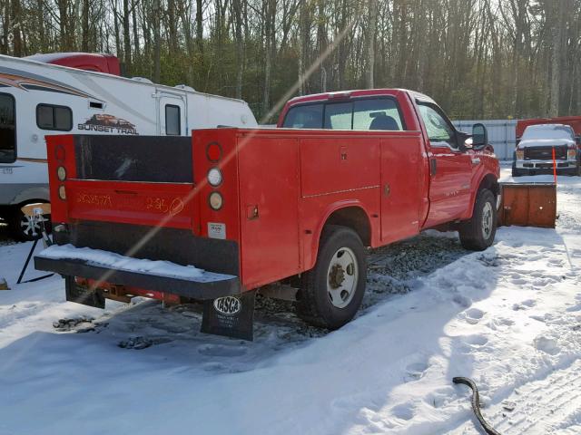 1FDWF35P86EB27716 - 2006 FORD F350 SRW S RED photo 4