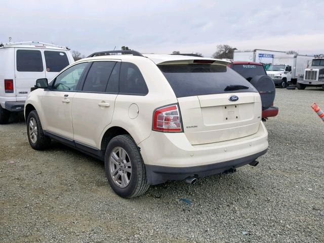 2FMDK38C37BA56479 - 2007 FORD EDGE SEL WHITE photo 3