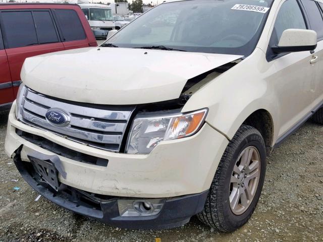 2FMDK38C37BA56479 - 2007 FORD EDGE SEL WHITE photo 9