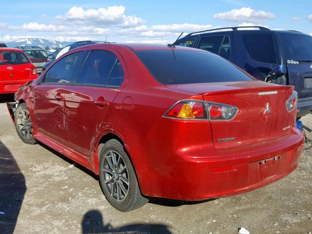 JA32U2FU4HU015770 - 2017 MITSUBISHI LANCER ES RED photo 3