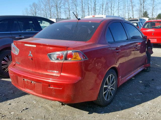 JA32U2FU4HU015770 - 2017 MITSUBISHI LANCER ES RED photo 4