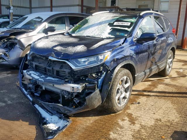 2HKRW2H8XHH611549 - 2017 HONDA CR-V EXL BLUE photo 2