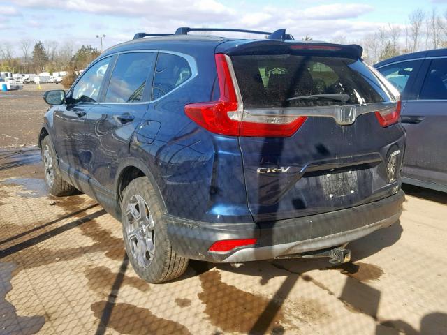 2HKRW2H8XHH611549 - 2017 HONDA CR-V EXL BLUE photo 3