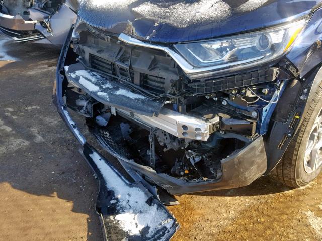 2HKRW2H8XHH611549 - 2017 HONDA CR-V EXL BLUE photo 9