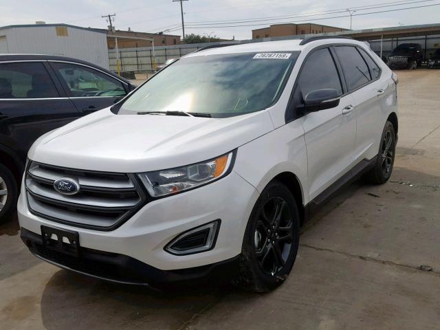 2FMPK3J97JBB09980 - 2018 FORD EDGE SEL WHITE photo 2