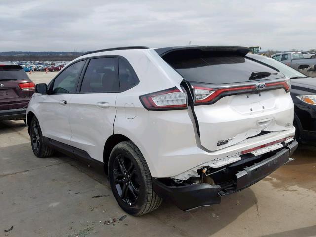 2FMPK3J97JBB09980 - 2018 FORD EDGE SEL WHITE photo 3