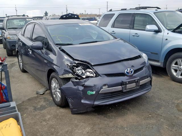 JTDKN3DP5F3065601 - 2015 TOYOTA PRIUS PLUG GRAY photo 1