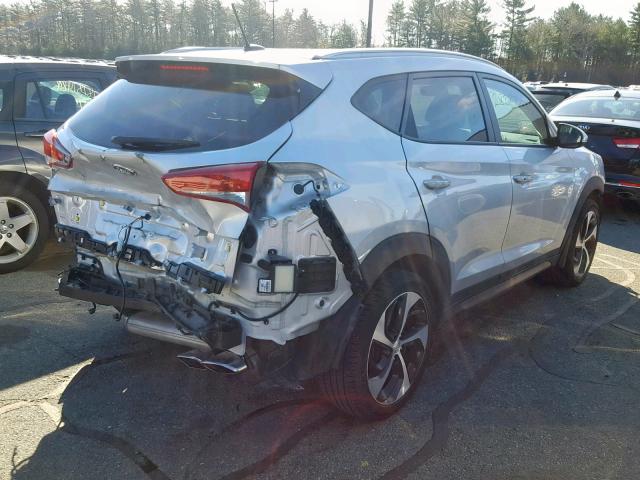 KM8J3CA20GU105844 - 2016 HYUNDAI TUCSON LIM SILVER photo 4