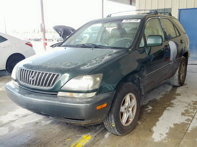 JT6GF10U1X0005523 - 1999 LEXUS RX 300 GREEN photo 2