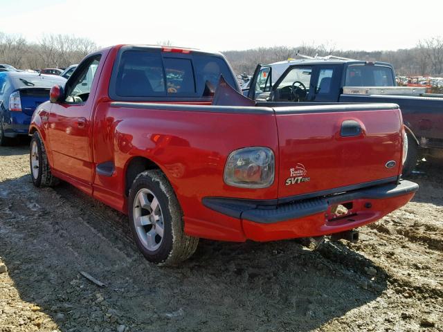 2FTZF0734YCB15713 - 2000 FORD F150 SVT L RED photo 3