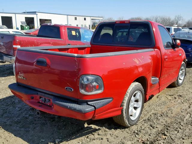 2FTZF0734YCB15713 - 2000 FORD F150 SVT L RED photo 4