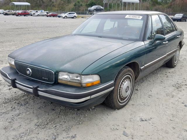 1G4HP53L0PH506324 - 1993 BUICK LESABRE CU GREEN photo 2