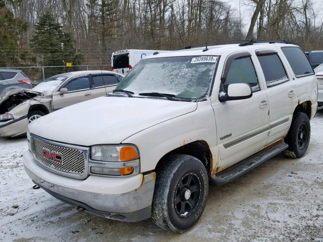 1GKEK13T04J146219 - 2004 GMC YUKON WHITE photo 2