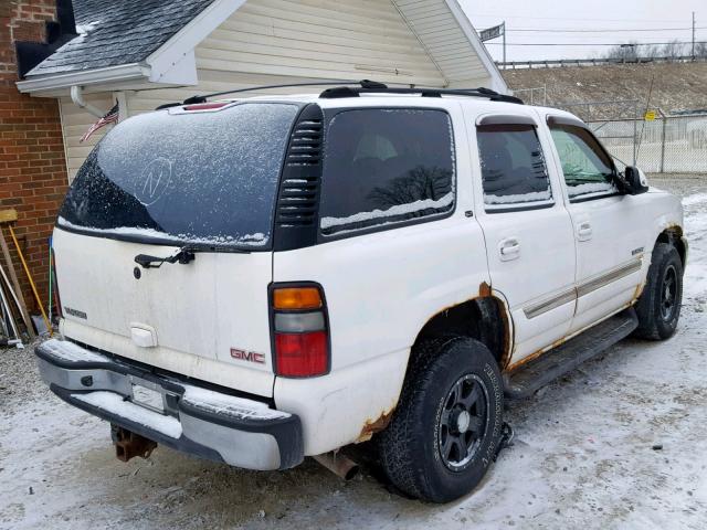 1GKEK13T04J146219 - 2004 GMC YUKON WHITE photo 4