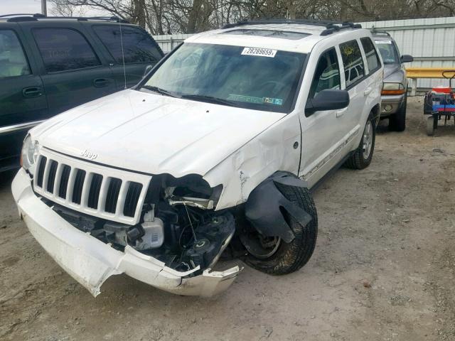 1J8HR48N78C195291 - 2008 JEEP GRAND CHER WHITE photo 2