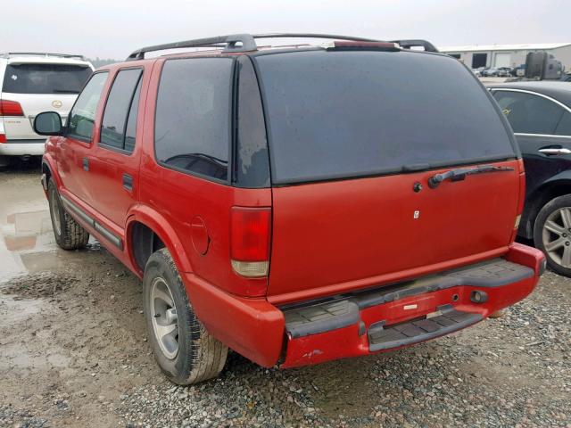 1GNCS13W9W2124625 - 1998 CHEVROLET BLAZER RED photo 3