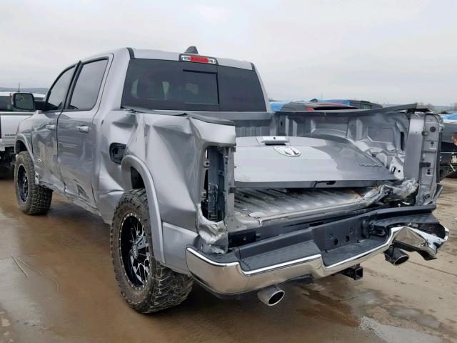 1C6SRFJT1KN587445 - 2019 RAM 1500 LARAM SILVER photo 3